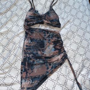 Cut Out Ruched Dress